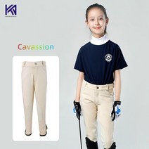 [RidingH:YA] Cavassion-아동 및 여성 승마바지 Half 패치, 150, 블랙