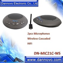 DANNOVO 2x 무선 마이크 캐스케이드 대형 룸 WebEx Microsoft Lync Skype BlueJeans Zoom Jabber