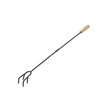 FLY HAWK 스틸 화덕 포커 스틱 길이 81.3cm(32인치) - 나무 손잡이 포함 - 야외 헤비 메탈 캠핑 벽난로 도구-앤티크 외부 모닥불 액세서리 (1), 1 Bags