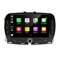 카플레이 피아트 500 20162019 카 라디오 2GB 램 32GB 롬 7인치 IPS 터치스크린 GPS 내비게이션 내장 DSP 무선 안드로이드 오토 역방향 카메라