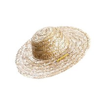 ULTECHNOVO Pet Sombrero 밀짚 모자 - 여름 자외선 차단 조절 가능한 하와이 정원 햇빛 버킷 캡 해변 강아지 소형견 고양이용 (사이즈 L) 425088
