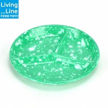 KT 분식집 3칸 접시 단무지 춘장 양파 나눔 식기 옛날 찬기 복고식기 레트로 강식당식당용 업소용 반찬 용기 찬기볼 반찬그릇 샐러드 브런치 접시, 쑥_원3절