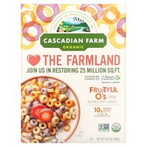 Cascadian Farm 유기농 시나몬 크런치 시리얼 260g(9.2oz), 프루트풀 O s, 10.2 온스