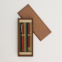 원목볼펜+수성펜세트 케이스 필통으로사용 외국인선물 _ 999763EA, 쿠팡 본상품선택, 쿠팡 본상품선택