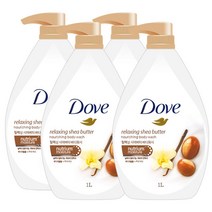 유니레버 도브 시어버터 바디워시 (1000ml), 4ea, 1L
