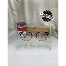 OLIVIA- 뿔테하금테 고급아세테이트 모스콧 ST MOSCOT 조니뎁 모스콧 맥 48사이즈 블랙&골드 컬러 하금테안경 + 추가옵션 블루라이트차단렌즈