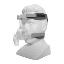 양압기 풀페이스 마스크 CPAP 자동 기계 사이즈 S/M/L 조절식 헤드 기어가 있는 코골이 방지 용, 01 S