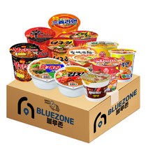 소컵라면 라면 12종 (신라면+너구리+안성+육사발+김치사발+짜장범벅+진매+스낵+참깨+열+삼양+불닭), 1세트