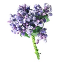 결혼식을위한 12pcs 인공 꽃 오시 베 암 꽃 술 8.5cm, 플라스틱 직물, 보라색