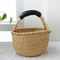 볼가바구니 스몰 라운드 블랙핸들, 고리있음, 1개