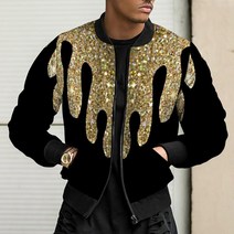 빅사이즈 남성 특이한 패턴 항공 점퍼 트렌디한 화려한 블루종 자켓 상남자 빈티지룩