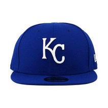 NewEra 뉴에라 9Fifty 950 블랙 베이직 스냅백 조절가능 캡, Kansas City Royals (Blue)