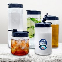 홈이있어 잡기편한 원터치캡 냉장고 물통 물병 1000ml 음료 차 보관통 새지않는