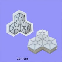 거푸집 형틀 문양 보도블럭 시공 DIY 경로 제조 업체 콘크리트 금형 포장 플라스틱 시멘트 벽돌 돌 도로 도구 정원 장식, 25x25x5_2