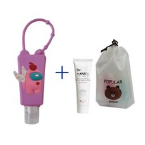 빌리브피앤피 손소독제케이스 + 손소독제 파우치 세트 생일선물 답례품 단체선물 초등학교선물 입학선물, am핑크18