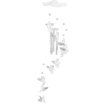 풍경 현관종 도어벨 문종 장식 소리바람 종소리 천사 매달려 장 장식 펜 던 트 거실 침실 골든/실버, 02 은