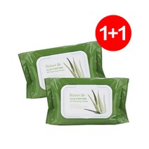 엔프라니 알로에 퓨리파잉 오일 클렌징티슈1+1, 1개, 60매입