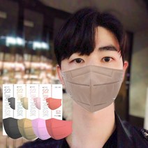 피앤씨 KF94 귀편한 마스크 화이트 블랙 핑크 그레이 베이지(50매)(100매), 슬림핏 그레이