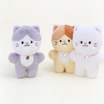 유치원 어린이집 가방걸이 장식 애착인형 모찌 야옹 꾹꾹이 키링 3종, 고등어 키링