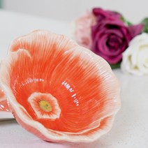 플라워 그릇 플레이트 폴란드 레이첸바흐 라이헨 손잡이앞접시 바퀴달린집, 그릇+접시, 옐로우