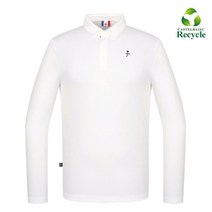 까스텔바작 BGAFTS403WH 남성 리사이클링 긴팔 카라 티셔츠