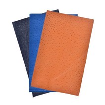 룽고가죽 재단원단 천연소가죽 타조무늬 3색 25x40cm 3장-가죽공예 체험학습재료 방과후재료 소품 악세사리 지갑 필통 제품제작, 블루