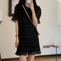 로맨틱 프릴 주름텍스쳐 여리여리 여신룩 여름 원피스