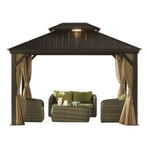 팔각정자 원형파고라 육각정자 원두막 만들기 벤치, A 산토리니 3.65 x 5m 12cm기둥