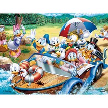 YANOMAN 야노만 2308-13 쁘띠빠리에 클리어 디즈니 도널드 패밀리 파티[직소퍼즐 150피스], 단일