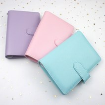 6공 다이어리 커버 파스텔 마카롱 A6 A5, 퍼플A6
