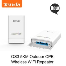 Tenda 야외 CPE 무선 와이파이 리피터 익스텐더 라우터 AP 액세스 포인트 브리지 POE 어댑터 OS3 5km 5GHz 867Mbps