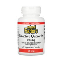 Natural Factors 바이오액티브 퀘르세틴 EMIQ 50mg 베지 캡슐 60정