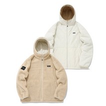 COVERNAT 리버시블 쉐르파 후디 집업 자켓 베이지 CO2203JK01BE