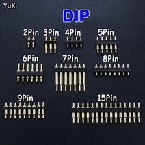 YUXI 1pcs DIP Pogo 핀 커넥터 Pogopin 배터리 스프링로드 접촉 테스트 프로브 전원 충전 헤더 2.54 그리드, 09 9Pin High-7mm