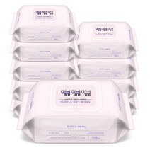 한예지 키스해링 퍼플 물티슈 캡형 100매 10팩, 100매입, 10개