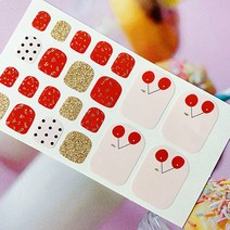 가비즈패디스티커 [4+1]REAL큐빅 젤패디패치 가비즈네일스티커 네일스티커, 1매, 95.젤패디패치-상큼체리
