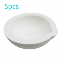 가스용접 보석 용 5pcsquartz 도가니 금은 및 백금 주조 용 정제 된 세라믹 도가니 외경 58mm, 없음