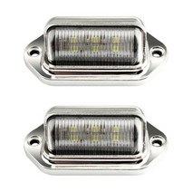 해외 범용 자동차 번호판 라이트 방수 트럭 트레일러 스텝 사이드 6LED 램프 초고휘도 최대 보안 PROD37, 2Pcs, CHINA