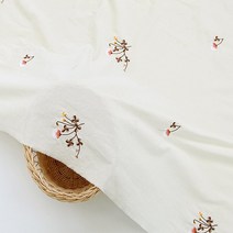 면20수 광목 자수원단]대폭 가르타 플라워패턴