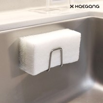 아이디어라떼 부착식 스테인리스 수세미 거치대, 1개, 304 스테인리스