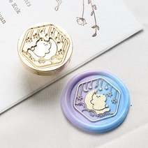 실링왁스세트 씰링 왁스 씰 헤드 전체 세트 구리 커버 동물 시리즈 문자 특수 모양, 06 5