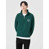 [에잇세컨즈] 오버핏 반집업 그래픽 스웨트 셔츠 그린 (423141HY1M)