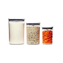 OXO 옥소 굿 그립 밀폐용기 0.6 L 컨테이너 3개 포함 식기세척기 사용, 3 Piece Graduated Plastic Set