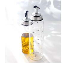 룰루홈 원터치형 유리 오일 병 간장 기름병 소스용기 시노 글라스 세트, 1개, 500ml