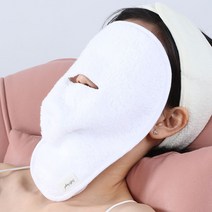 셀프천사 페이스 스팀 타월 30수 순면 2p, 1+1, 화이트, 1개
