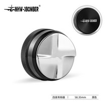 푸쉬템퍼 58.5mm 일정 압력템퍼 스프링 깊이조절 레벨링툴, 블랙 十형 디스트리뷰터