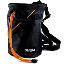 암벽 등반용 Sukoa 초크 백 - 퀵 클립 벨트 및 2개의 대형 지퍼 포켓이 있는 볼더링 초크 백 버킷 - 암벽 등반 장비 장비, Blue