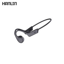 HANLIN 서라운드 골전도 블루투스5.0 무선 이어폰 IP68 방수 스포츠 헤드셋 [10시간 항속], 블랙