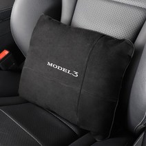 테슬라 모델 3 X S Y P100D 자동차 시트 메모리 폼 요추 베개 소프트 백 지원 허리 받침 쿠션 액세서리, 01 For Model 3_03 Red