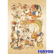 ForU843 조각 직소퍼즐 한국의 신수 간지 1000개 퍼즐 피스 풍경퍼즐 풍경화퍼즐, 상세페이지 참조